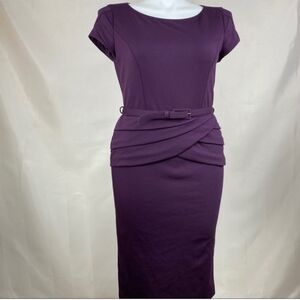 Evan Picone Rich Purple Midi Dress
